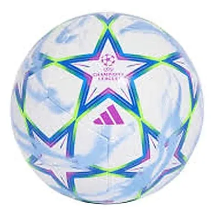 adidas UEFA Champions League Training balón de fútbol · Blanco / Morado / Azul