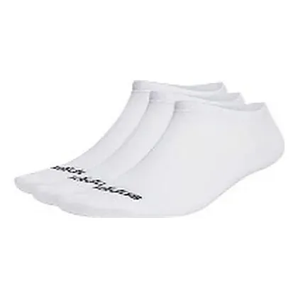 adidas Linear medias de corte bajo, paquete de 3 · Blanco / Negro