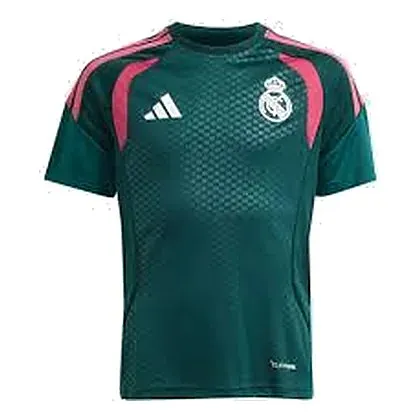 adidas Real Madrid camiseta de entrenamiento para niños · Verde / Rosado / Blanco