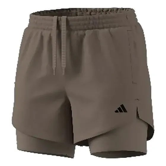 adidas Minimal short 2 en 1 para dama · Chalky Brown