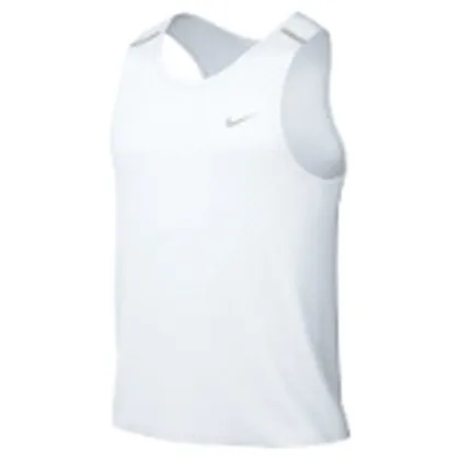 Nike Miler camiseta sin mangas de running para caballero · Blanco / Plata