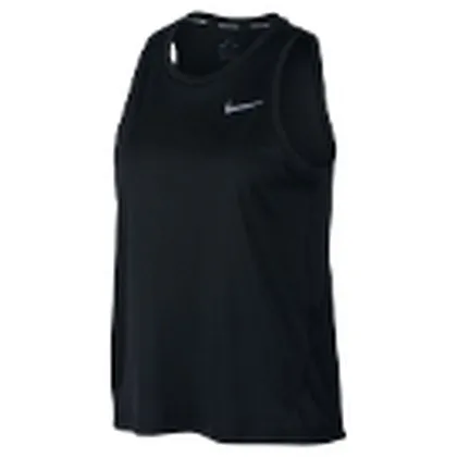 Nike Miler camiseta sin mangas de running para dama · Negro / Plata