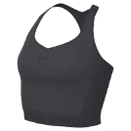 Nike Pro camiseta sin mangas sin costuras para dama · Gris oscuro / Negro