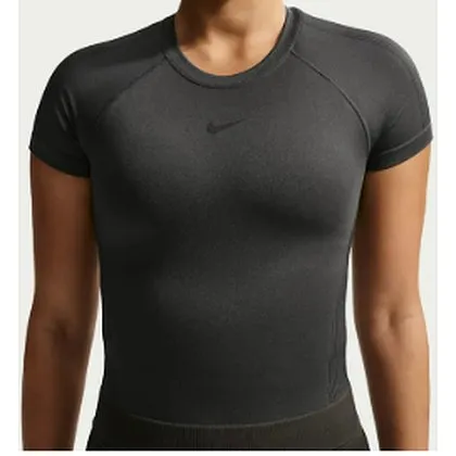 Nike Pro camiseta sin costuras para dama · Gris oscuro / Negro